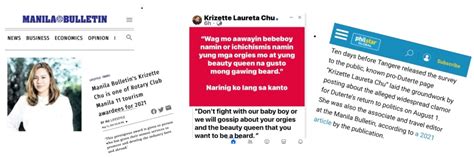Manila Bulletin's Krizette Chu is one of Rotary Club Manila 11 .